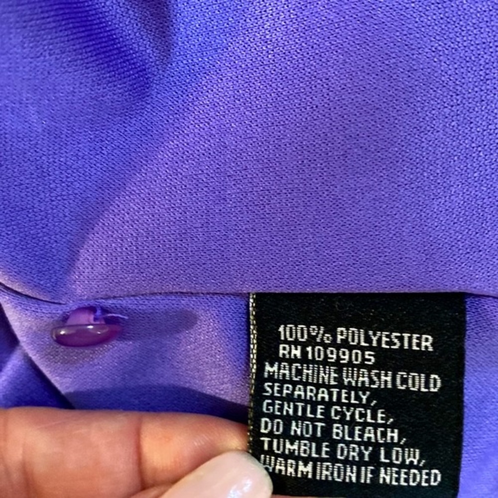 Milano bright purple chiffon layered top - Picture 5 of 5